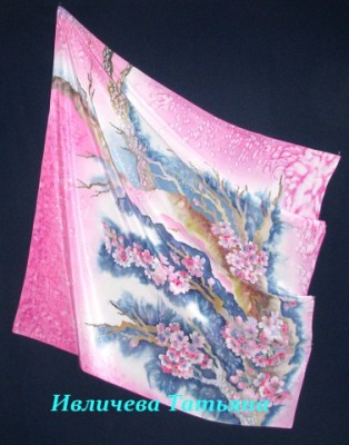 Платок шёлковый Сакура весны