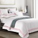  Элитное постельное белье Sharmes Prime белый/нежно-розовый
