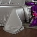 Шёлковое постельное белье LuxeDream Элеганс серебро